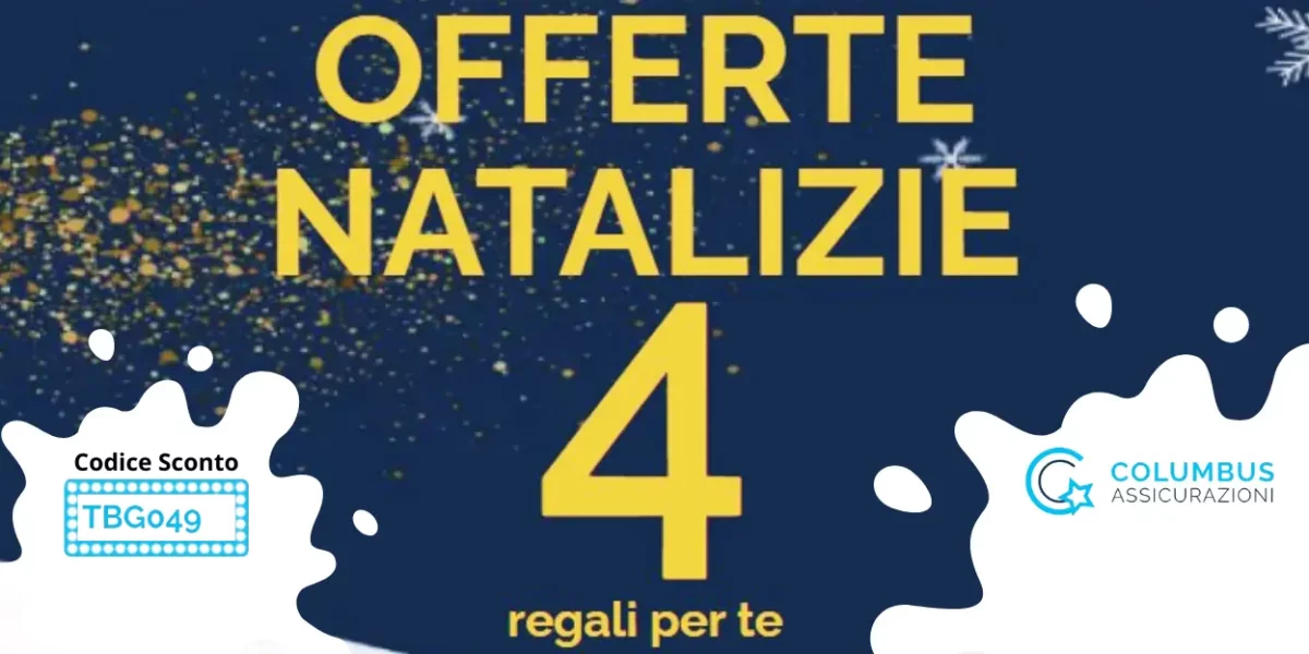 Promo Natale Columbus Assicurazioni viaggio coupon TBG049