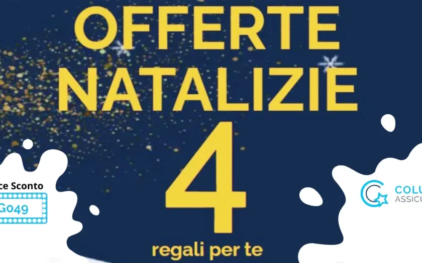 Promo Natale Columbus Assicurazioni viaggio coupon TBG049